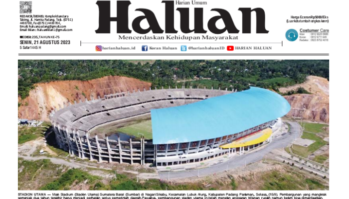 KORAN HALUAN Hari Ini Senin 21 Agustus 2023: Miris! 1.000 Rumah Warga PayakumbuhTak Layak Huni