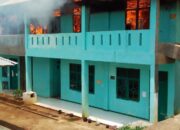 Kobaran Api Hanguskan Tiga Ruangan di Pondok Pesantren Modern Al Harbi Pabalutan Rambatan