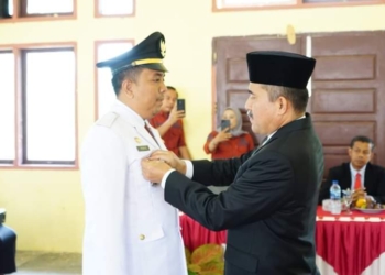 Pimpin Sertijab Camat Sembilan Koto, Sekda Adlisman Ingatkan Sukseskan Pemilu 2024