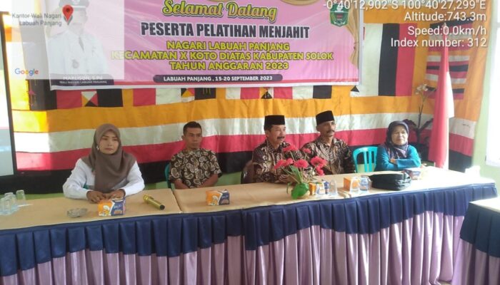 Nagari Labuah Panjang Solok Gelar Pelatihan Menjahit Bagi Anggota TP PKK