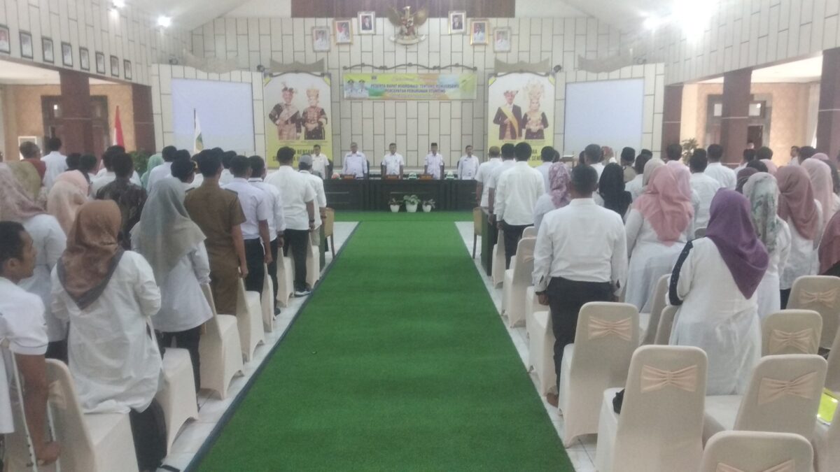 Rakor konvergensi percepatan penurunan stunting Solok Selatan di Aula Sarantau Sasurambi, Solok Selatan, Rabu (6/9). KIKI NOFRIJUM
