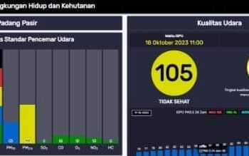 BREAKINGNEWS: Kabut Asap di Kota Padang Naik Level Tidak Sehat, Indeks Pencemaran Udara Capai 105