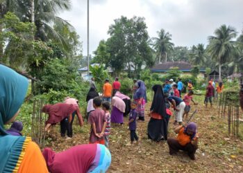 Gembiranya Warga Lareh Nan Panjang Selatan Goro Bersama “Sambut” Pembangunan Kantor Walinagari