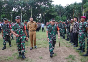 Cek Kesiapan Pengamanan Kunker Presiden ke Sumbar, Pangdam I/BB Pimpin Apel Gelar Pasukan