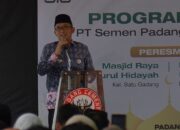 Dua Masjid Dibangun Senilai Rp2,36 M, Walikota Sebut Semen Padang Lakukan Tugas Mulia