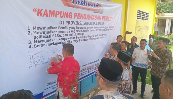 Saruga dan Bidar Alam Dijadikan Nagari Pengawasan Pemilu Partisipatif