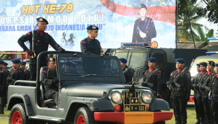 Kapolda Suharyono Pimpin Upacara dan Syukuran HUT Korps Brimob Polri Ke-78