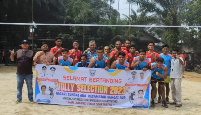 Bupati Pasaman Barat Buka Turnamen Volly Selection 2023 di Nagari Sungai Aua
