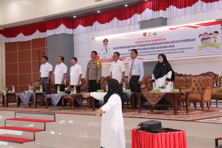 Rapat Koordinasi (Rakor) serta Sosialisasi dalam Pencegahan dan Penanganan Kekerasan pada Satuan Pendidikan di Agam, Rabu (1/11). IST