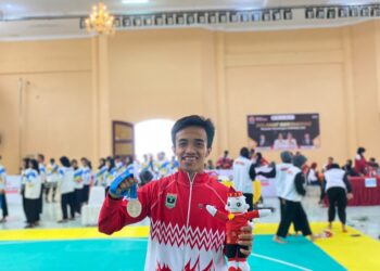 Atlet binaan Forum Komunikasi Karyawan Semen Padang Group (FKKSPG), M Iqbal. IST