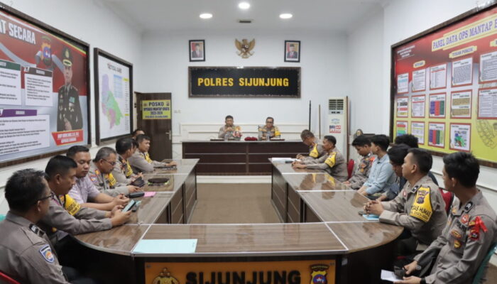 Cek Kesiapan Pengamanan Pemilu 2024, Kabid Humas Polda Sumbar Kunjungi Polres Sijunjung
