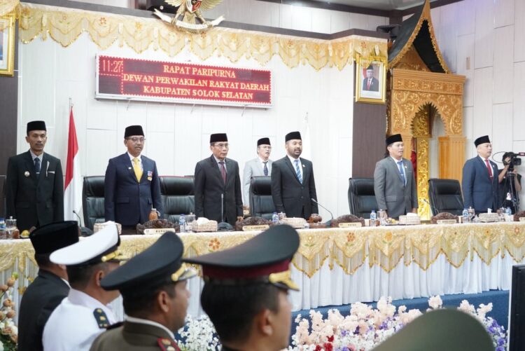 Pelaksanaan Paripurna HUT ke-20 Solok Selatan di Kantor DPRD Solok Selatan, Minggu (7/1/2024). IST