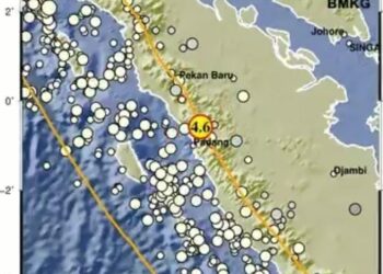 Berpusat di Tanah Datar, Gempa 4,6 SR Guncang Sumbar
