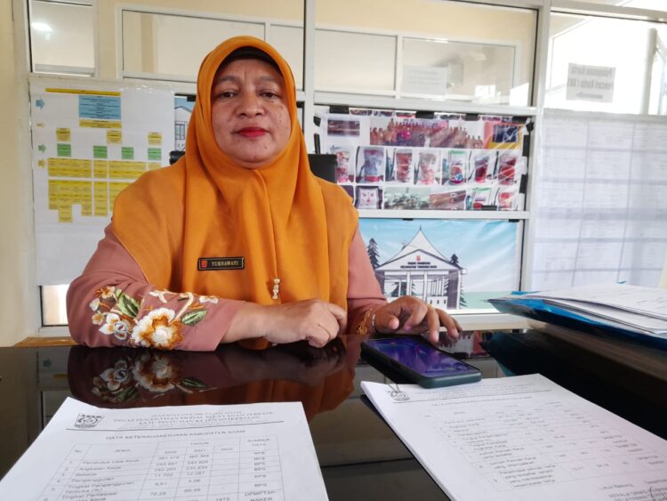 Kabid Produktivitas Pelatihan dan Penempatan Tenaga Kerja Dinas Perindagnaker Kabupaten Agam Yurnawati