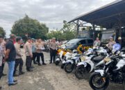 Pastikan Kondisi Optimal, Kapolres Dharmasraya Periksa Kendaraan Dinas Bermotor