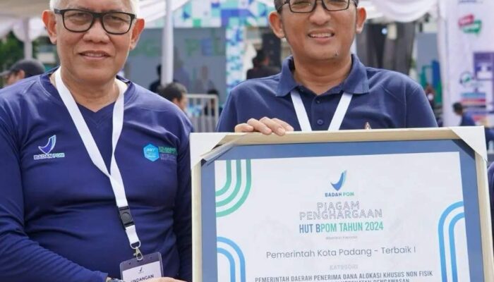 Dari 359 Kabupaten/Kota, Pemko Padang Terbaik 1 Pengelolaan DAK Nonfisik BOK POM Tahun 2023