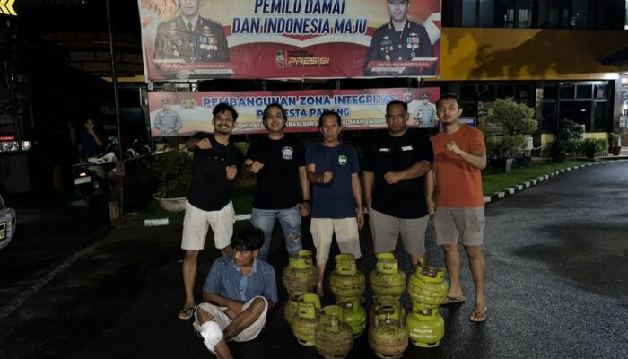 Pencuri Tabung Gas Elpiji 3 Kg Diamankan Tim Klewang Polresta Padang