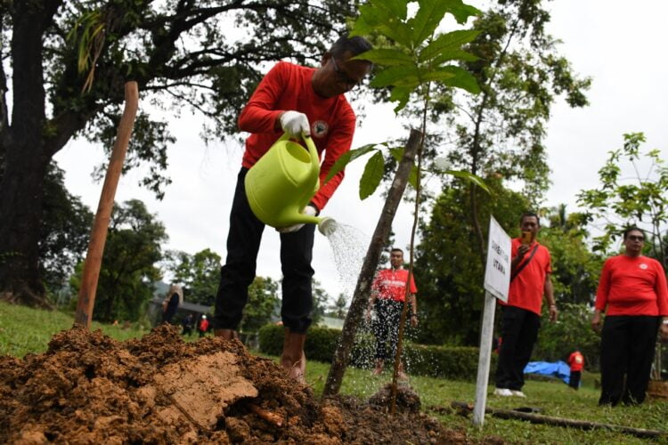 Direktur Utama PT Semen Padang Indrieffouny Indra melaksanakan aksi SERO di kawasan konservasi. IST