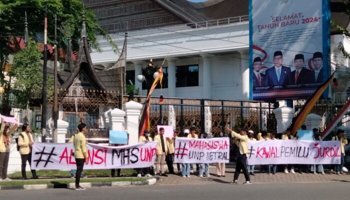 Serukan Pemilu Damai, Mahasiswa UNP Tegaskan Tak Berpihak Pada Kepentingan Politik Manapun