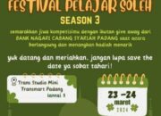 Segera Mendaftar, Kuota Terbatas… Festival Pelajar Soleh Tahari Junior Session 3 Digelar Tiga Hari Lagi