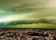 Fenomena Aneh dan Menakutkan Terjadi di Dubai, Usai Banjir Besar Langit Berubah jadi Hijau