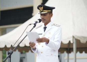 Sampaikan Arahan Mendagri RI, Wabup Solsel Pimpin Upacara Otda ke-28