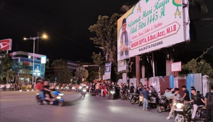 Euforia Indonesia vs Uzbekistan, Ratusan Warga Padang Mulai Padati Kawasan Simpang Presiden