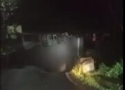 Jalan Menuju RSUD Padang Panjang Amblas