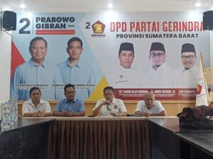 DPD Gerindra Sumbar membuka penjaringan calon kepala daerah mulai 7-20 Mei 2024, Senin (6/5/2024). FARDIANTO