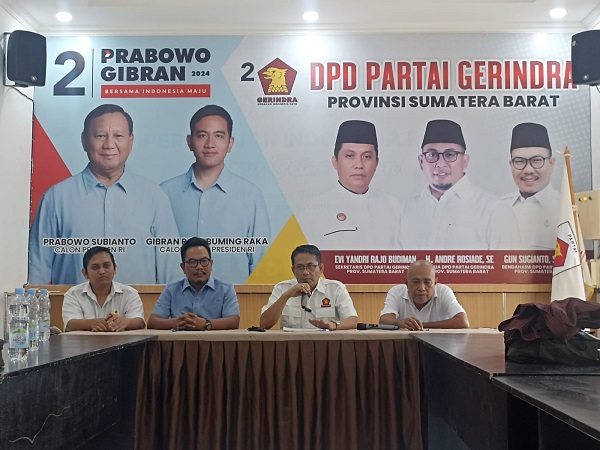 DPD Gerindra Sumbar membuka penjaringan calon kepala daerah mulai 7-20 Mei 2024, Senin (6/5/2024). FARDIANTO