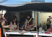 Satgas Pramuka Peduli Kwarcab Sawahlunto Bantu Dapur Umum Bencana di Silungkang