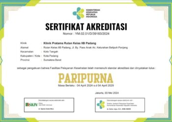 Klinik Rutan Padang Berhasil Raih Akreditasi Paripurna