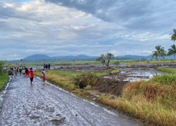 Kondisi pascabanjir bandang yang menerjang kawasan Kabupaten Agam, Minggu (12/5/2024)