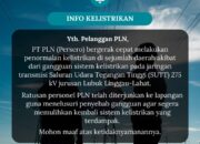 Aliran Listrik Mati di Sejumlah Daerah di Padang, Ini Penjelasan PLN!