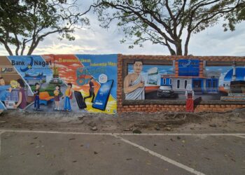 Bank Nagari Cabang Syariah Payakumbuh Gunakan Mural untuk Sarana Promosi