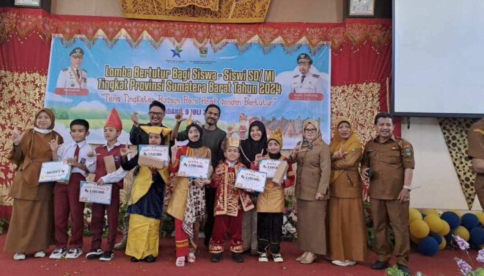 Murid SDN 9 PPT Juara 1 Lomba Bertutur Tingkat Sumbar