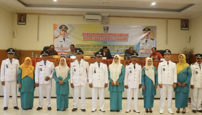 7 Wali Nagari di Solok Selatan Dapat Tambahan 2 Tahun Masa Tugas