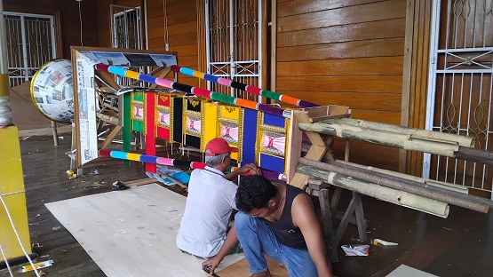 Pembuatan tabuik gadang di Rumah Tabuik Pasa dan Subarang rampung 96 persen jelang puncak Pesona Budaya Tabuik 2024