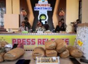 Polresta Bukittinggi Gagalkan Pengiriman 10 Paket Besar Ganja