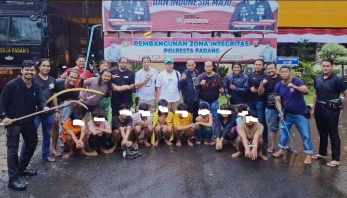 Bikin Putus Tangan Anggota Geng Lawan, 10 Pelaku Tawuran Digulung Tim Gabungan Polresta Padang