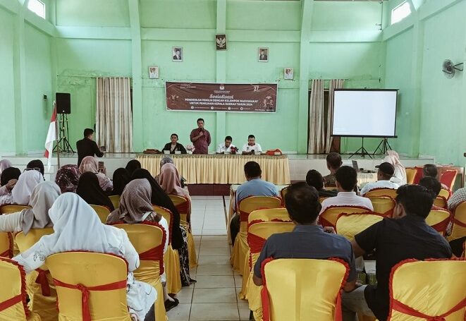 KPU Sijunjung menggelar kegiatan sosialisasi pendidikan pemilih dalam upaya meningkatkan partisipasi pemilih pada Pilkada 2024.