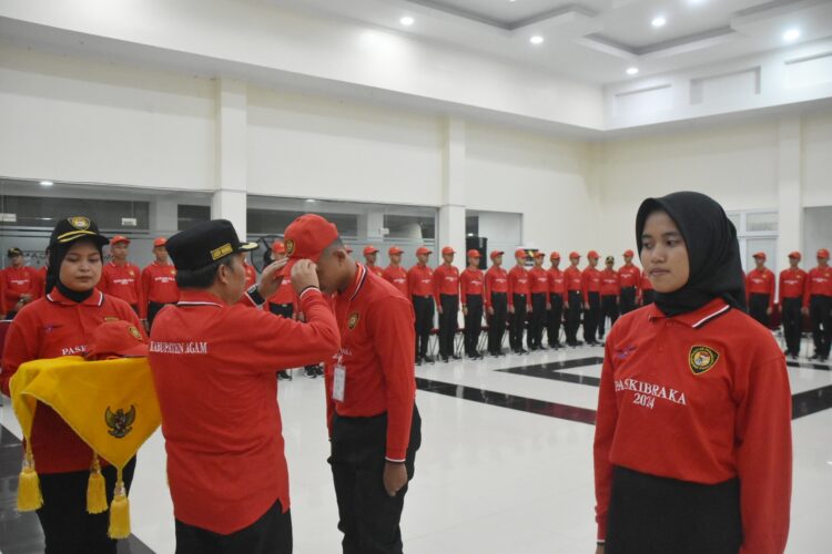 Pemusatan Pendidikan dan Pelatihan (Pusdiklat) Calon Paskibraka Kabupaten Agam 2024 secara resmi dibuka, Sabtu (3/8) malam. DEPIT
