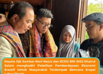 OJK Sumbar dan BNI Wilayah 02 Dukung Pemulihan Ekonomi Warga Terdampak Erupsi