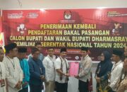 Adi Gunawan-Romi Siska Putra Diterima Mendaftar oleh KPU Dharmasraya