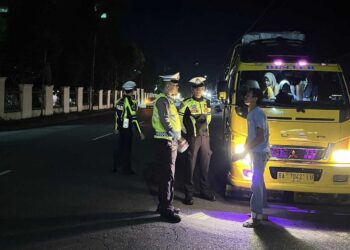 Ciptakan Rasa Aman dan Nyaman, Satlantas Polresta Pasbar Gelar Razia Rutin Malam Minggu