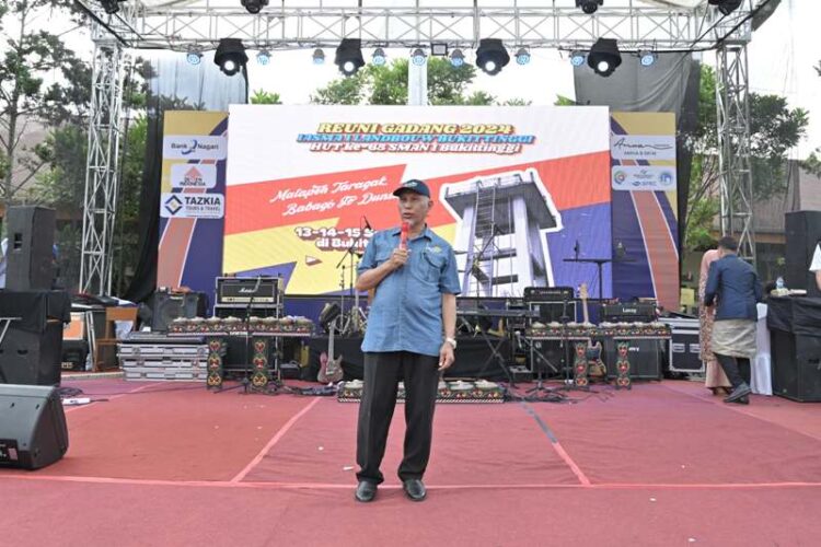 Gubernur Sumbar, Mahyeldi Ansharullah menghadiri Reuni Gadang (RG) 2024 Ikatan Alumni SMAN 1 Landbouw Bukittinggi sekaligus peringatan Hari Ulang Tahun (HUT) ke-65 sekolah tersebut, Sabtu (14/9. IST