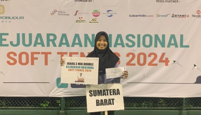 Fukratuz Zakiah, Atlet Binaan PT Semen Padang Sabet Juara III di Kejurnas Soft Tennis 2024