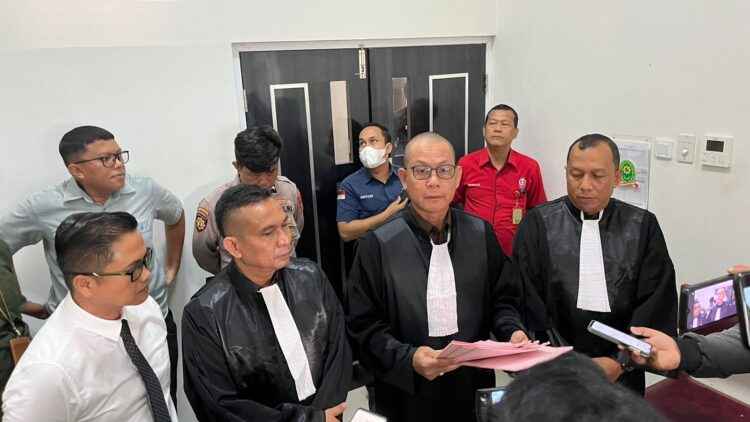 SUASANA sidang pembacaan tuntutan perkara narkotika di PN Padang, Rabu (11/9). WINDA