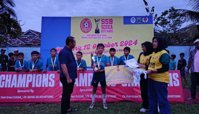 SSB PBS Juara II Festival Sepak Bola di Kabupaten Sijunjung