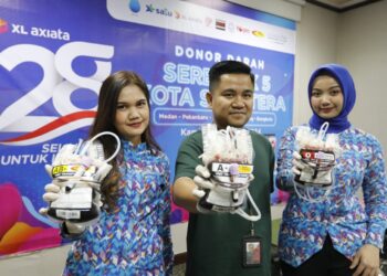 HUT XL Axiata Ke-28, Karyawan XL Axiata Gelar Donor Darah di 5 Kota Sumatra